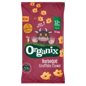 Organix BBQ Gruffalo Claws - 4X15gm: A Delicious and Healthy Snack for Kids!