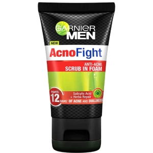 Garnier Men Acno Fight Anti-Acne Foam Scrub 100ml - Say Goodbye to Acne