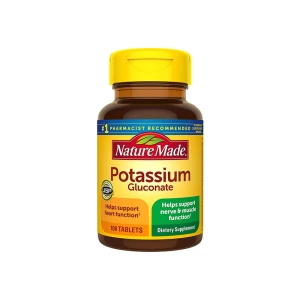 "Nature Made Potassium Gluconate 550mg: Support Electrolyte Balance and Overall Health"