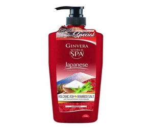 Ginvera World SPA Japanese Volcanic Ash & Bamboo Salt Shwoer Scrub – 750ml