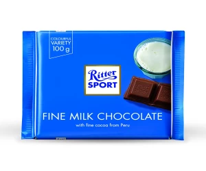 Ritter Sport Milk Chocolate Bar – 100g Pure Creamy Delight