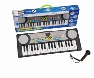 Canto-Electronic 37 Keys Musical Keyboard Piano With 8 Tone and 8 Beats, Tempo Adjusting, Microphone and FM Radio-Great Toy Gift