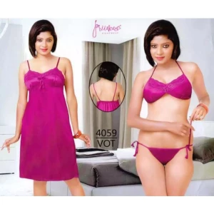 Gorgeous 3 Part Night Dress For Women