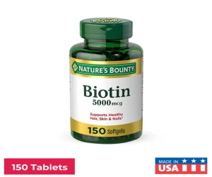 Nature’s Bounty Biotin 5000 mcg 150 Softgels