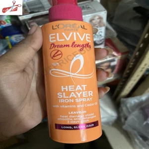 L'Oréal Paris Elvital Heat Protection Spray for Long, Straight Hair, Leave-In Hair Treatment Against Frizz,