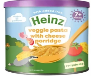 heinz veggie pasta with cheese porridge