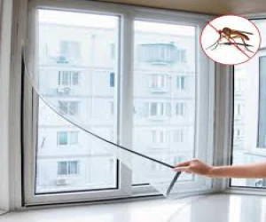 Premium Quality Window Anti Mosquito Net With Decorative Design (5/6 Feet)