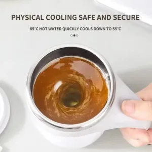 Automatic Magnetic Stirring Coffee Mug Electric Fast Stirring Speed Magnetic Quiet Stirring Travel Cup Auto Mixing Stainless Cup