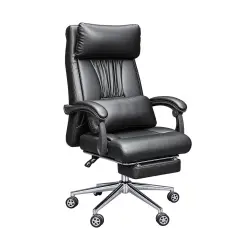 Revolving Office Chair with Footrest and Pillow (FT-HB859) Black