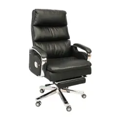 Comfortable Luxury Boss Chair with Footrest (FT-H809) Black