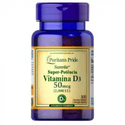 Puritan's Pride Vitamin D3 50 mcg (2000 IU), 200 Softgels