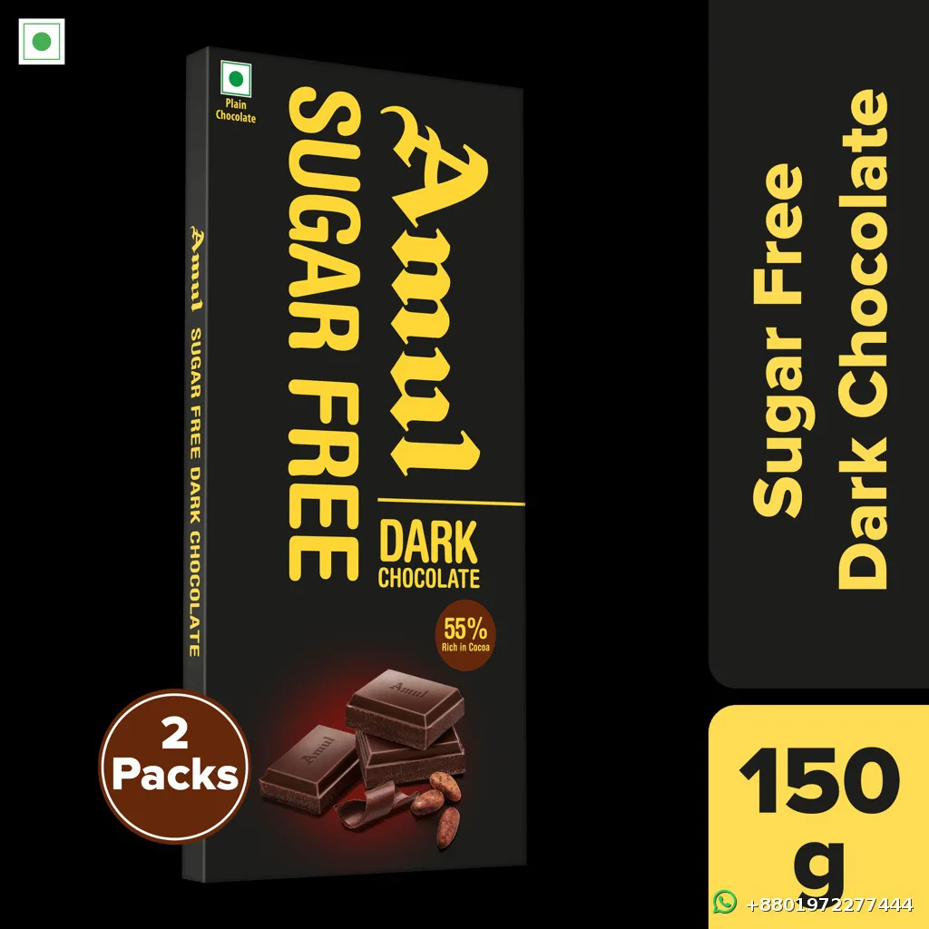 Amul Sugar Free Dark Chocolate 150g