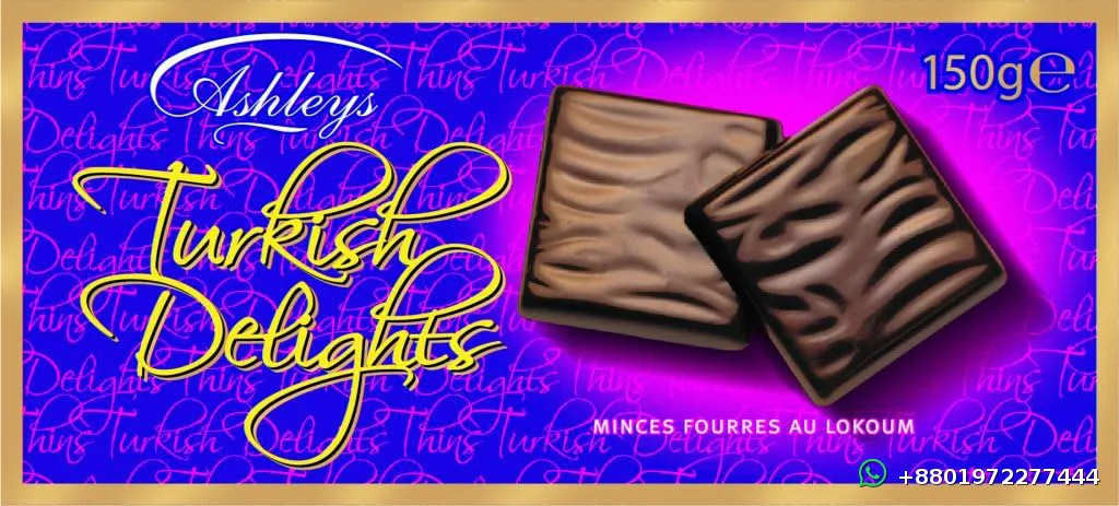 Ashleys Turkish Delights Milk Chocolate 150g