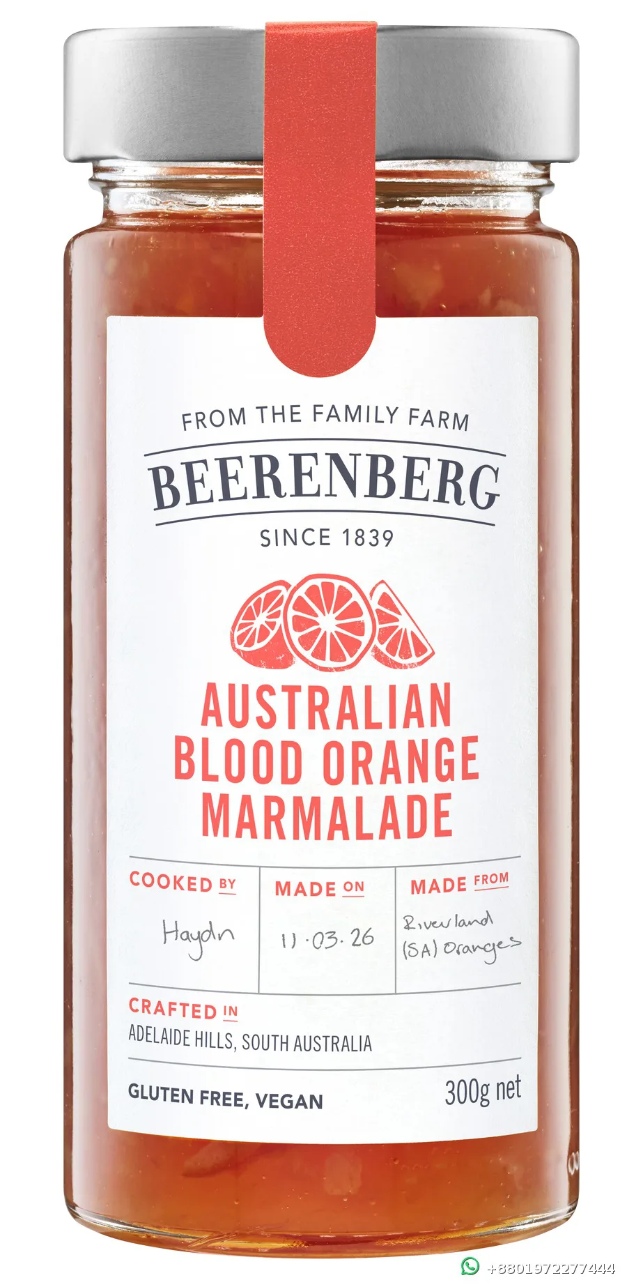 Beerenberg Australian Blood Orange Marmalade 300g