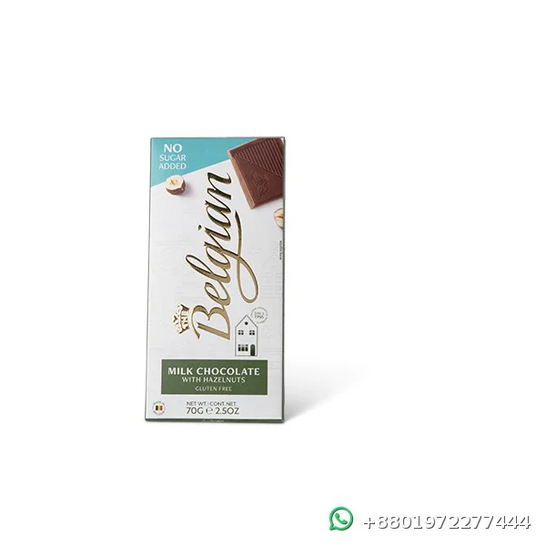 Belgian No Added Sugar Milk with Hazelnut Chocolate