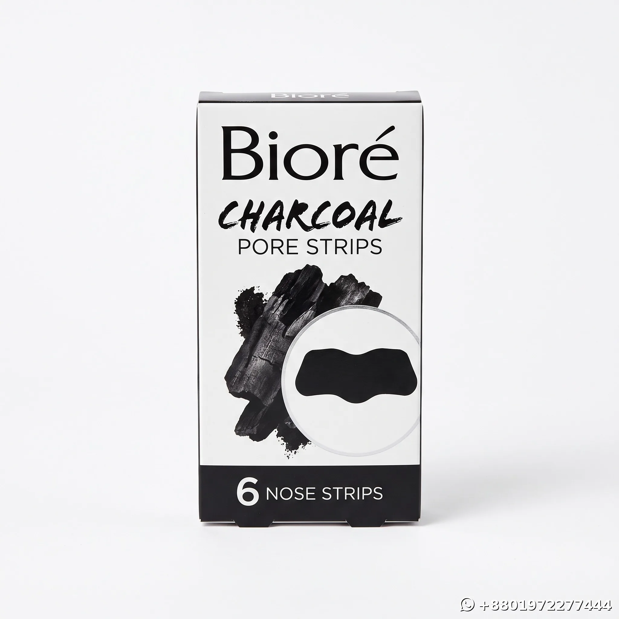 Biore Charcoal Pore Strips 6 nose Strips