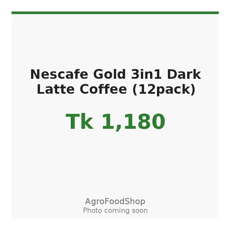 Nescafe Gold 3in1 Dark Latte Coffee (12pack)