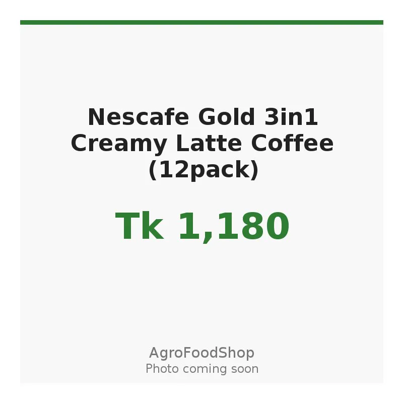 Nescafe Gold 3in1 Creamy Latte Coffee (12pack)