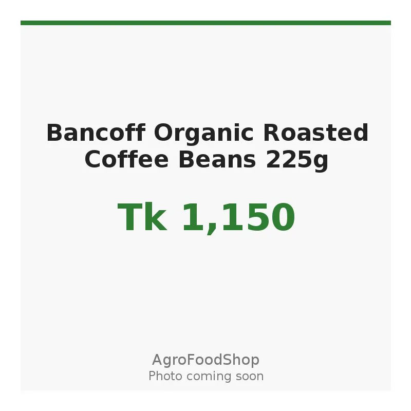 Bancoff Organic Roasted Coffee Beans 225g