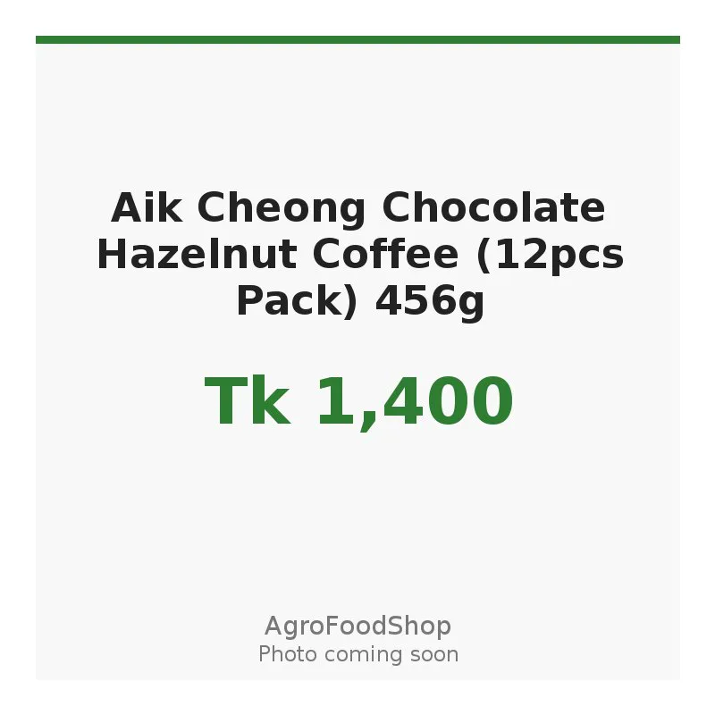 Aik Cheong Chocolate Hazelnut Coffee (12pcs Pack) 456g