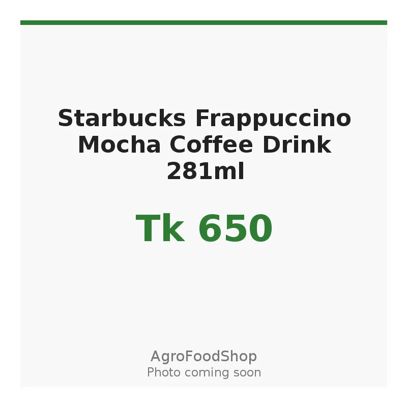 Starbucks Frappuccino Mocha Coffee Drink 281ml