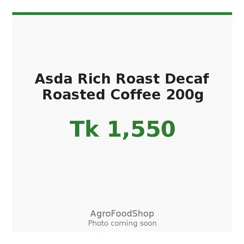 Asda Rich Roast Decaf Roasted Coffee 200g