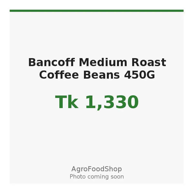 Bancoff Medium Roast Coffee Beans 450G
