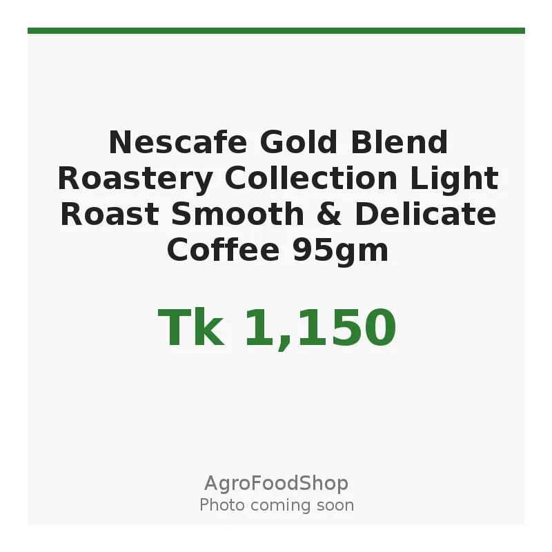 Nescafe Gold Blend Roastery Collection Light Roast Smooth & Delicate Coffee 95gm