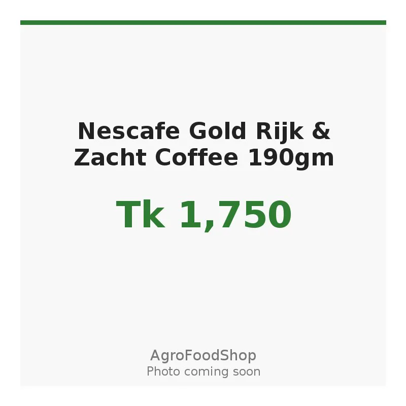 Nescafe Gold Rijk & Zacht Coffee 190gm