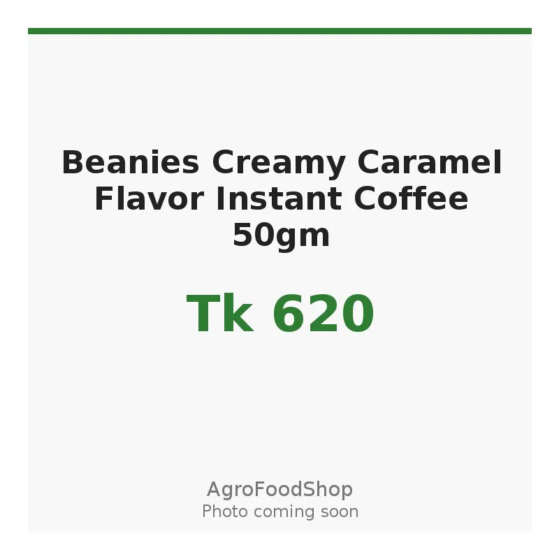 Beanies Creamy Caramel Flavor Instant Coffee 50gm