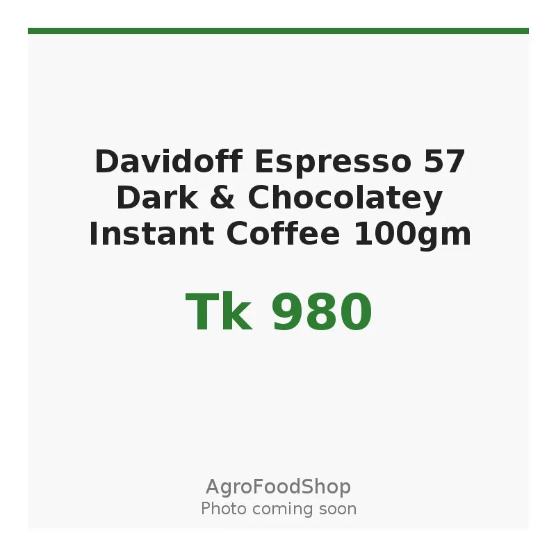 Davidoff Espresso 57 Dark & Chocolatey Instant Coffee 100gm