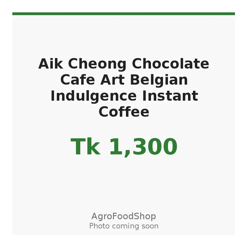 Aik Cheong Chocolate Cafe Art Belgian Indulgence Instant Coffee