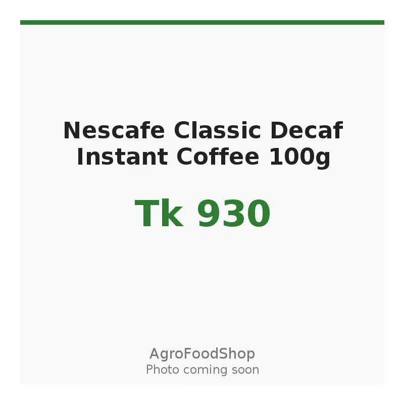 Nescafe Classic Decaf Instant Coffee 100g