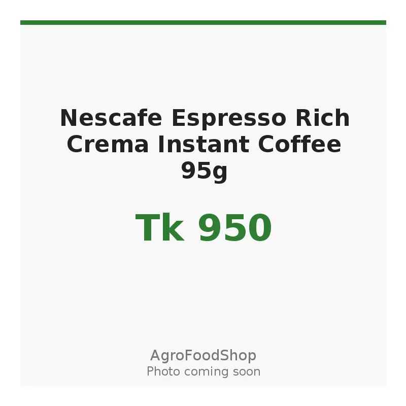 Nescafe Espresso Rich Crema Instant Coffee 95g