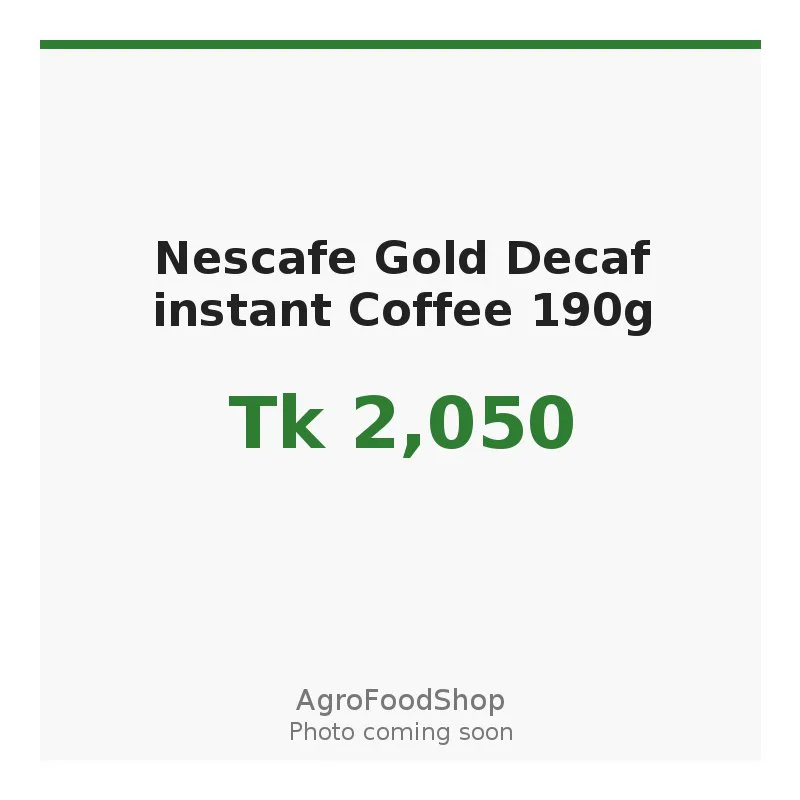Nescafe Gold Decaf instant Coffee 190g