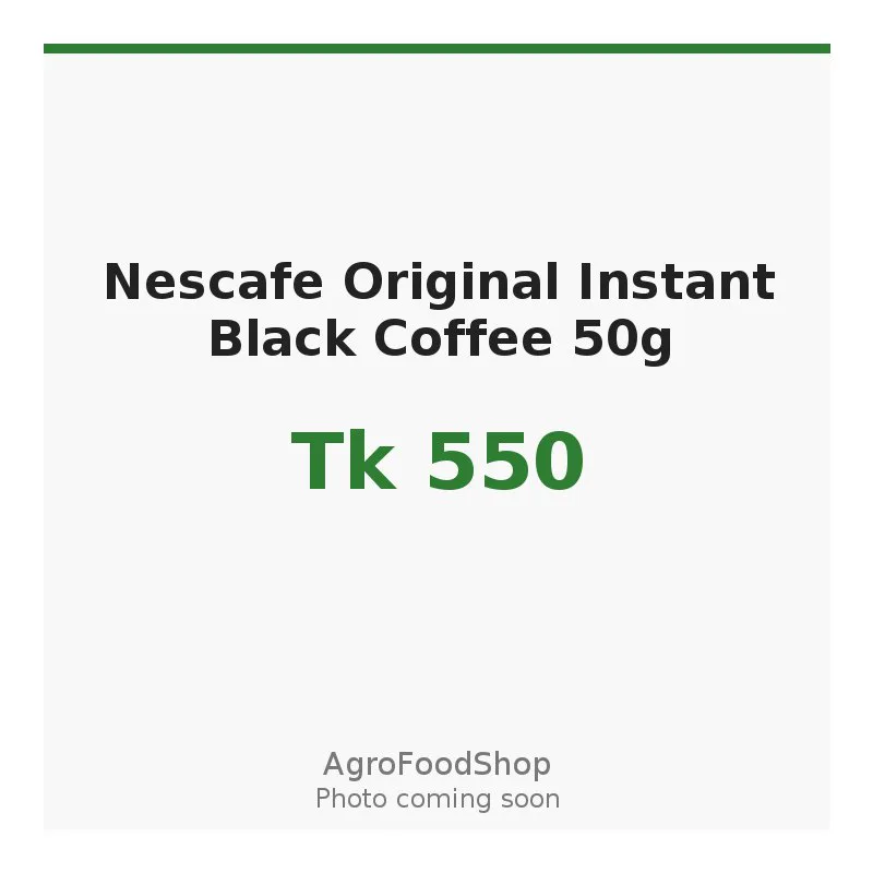 Nescafe Original Instant Black Coffee 50g