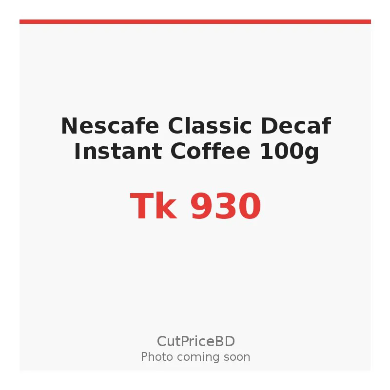 Nescafe Classic Decaf Instant Coffee 100g