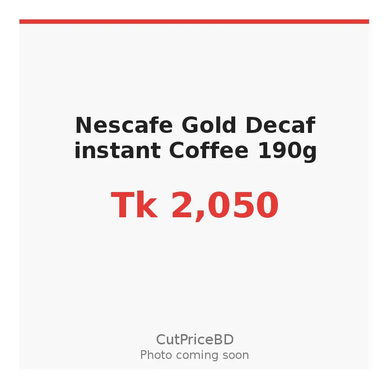 Nescafe Gold Decaf instant Coffee 190g