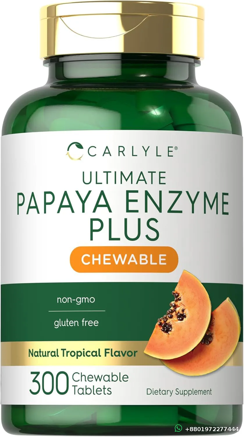 Carlyle Papaya Enzyme Chewable 300 Tablets