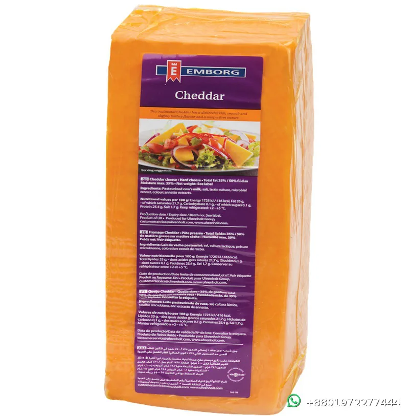 Emborg Cheddar Cheese Colored 2kg