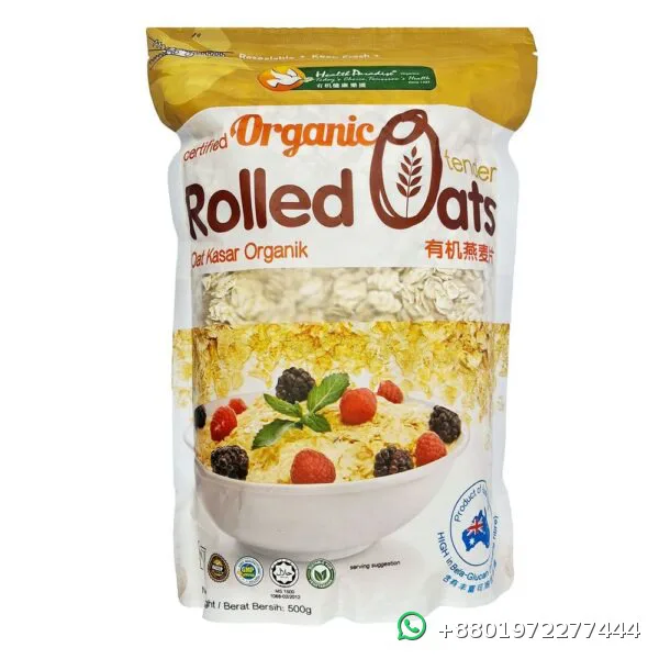 Health Paradise Organic Tender Rolled Oats 500g
