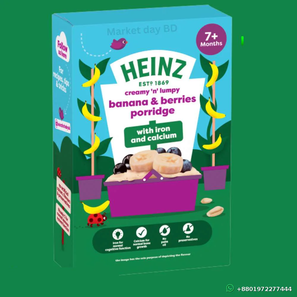 Heinz Creamy N Lumpy Banana Berries Porridge 200g