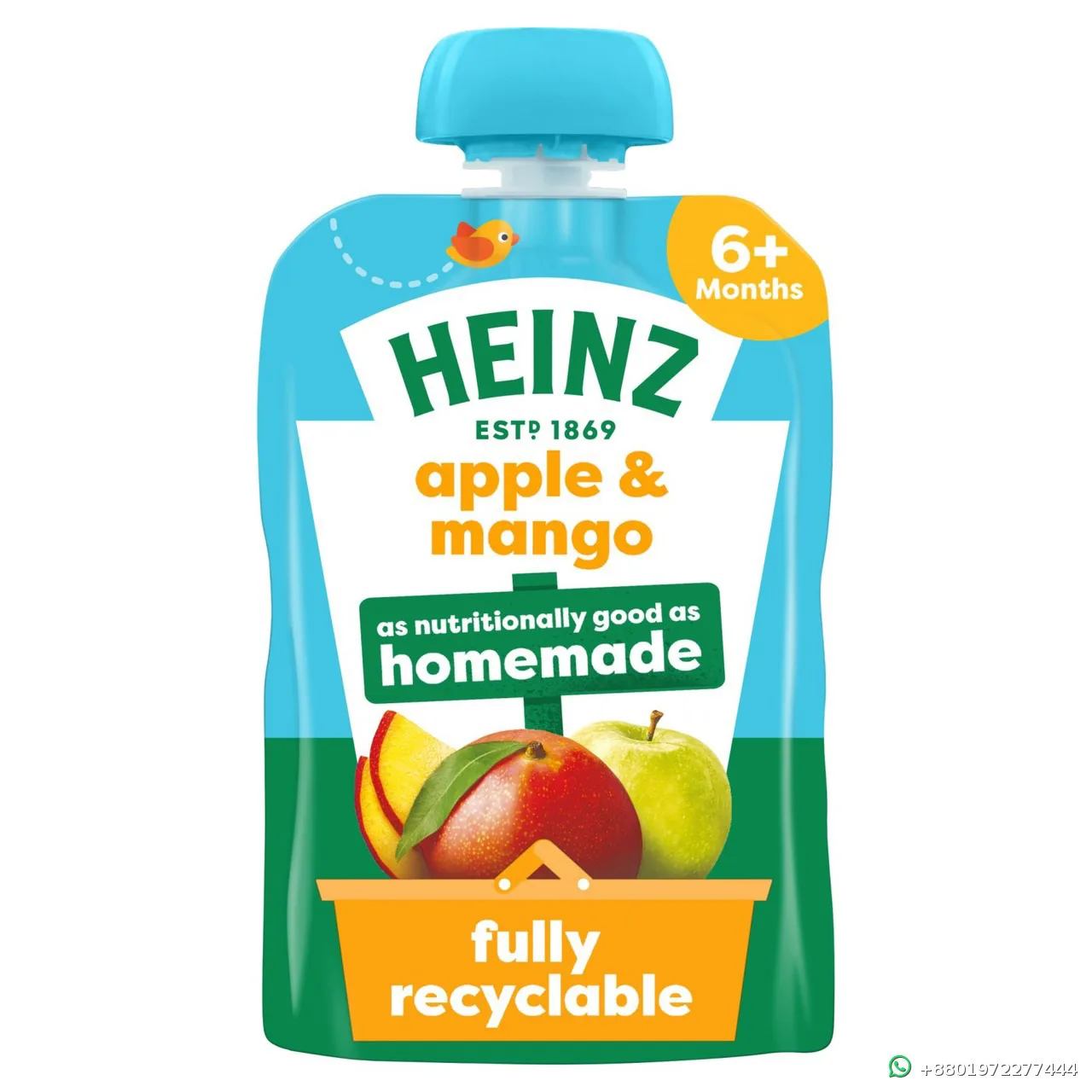Heinz Fruit Pouch Apple Mango 100g