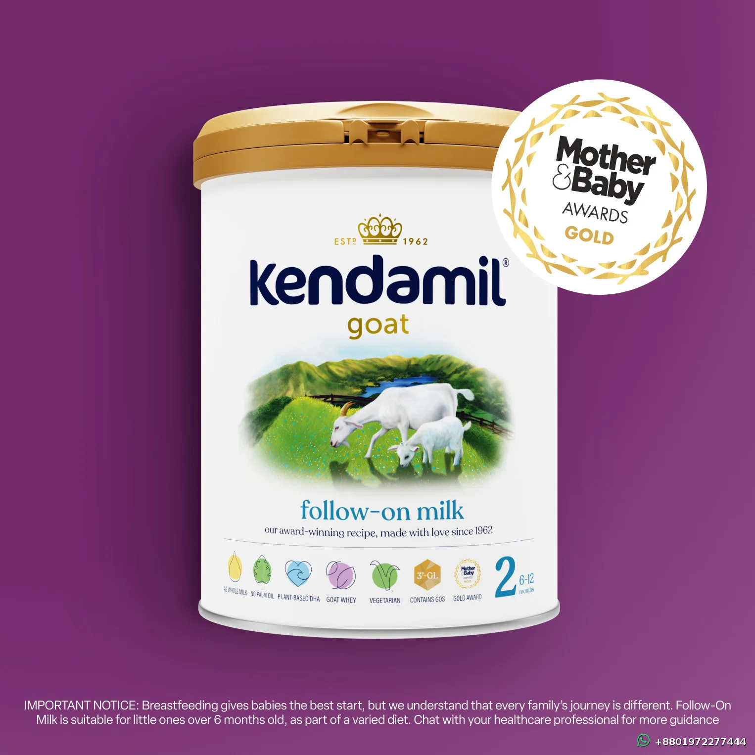 Kendamil Goat Follow-On Milk 2 800g