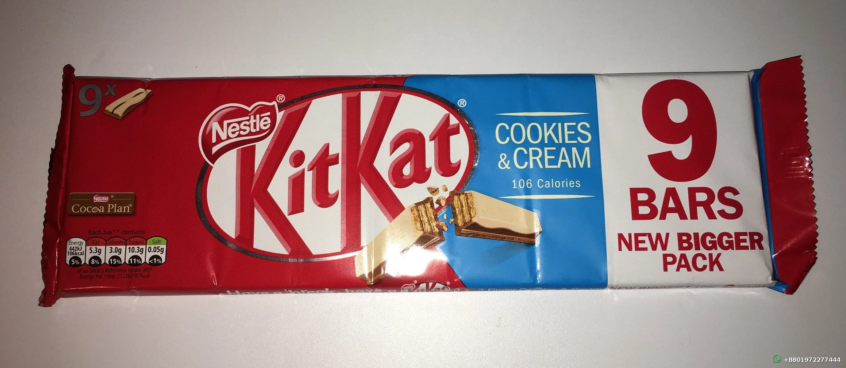 KitKat 2 Finger Cookies and Cream 8x Pack