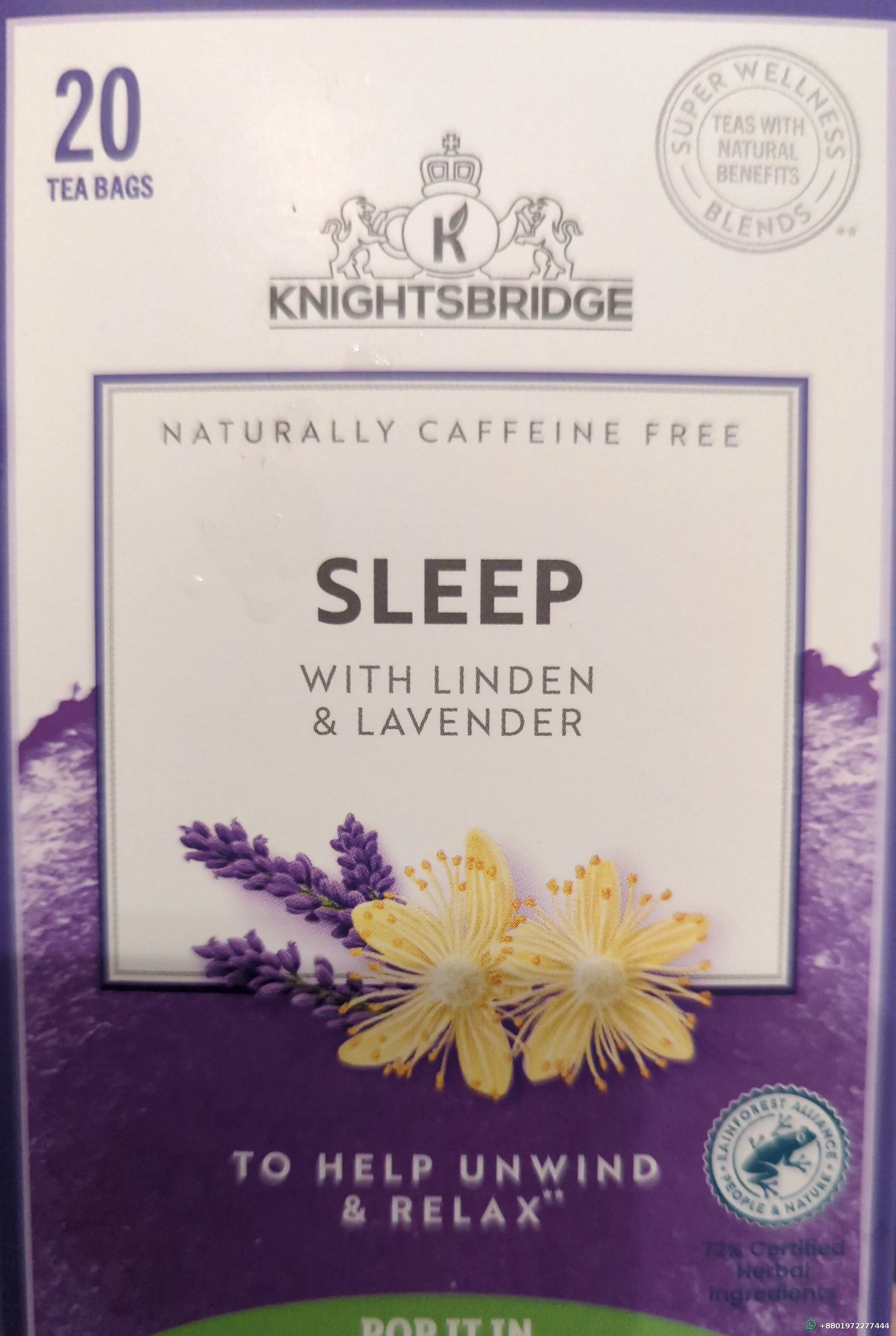 Knightsbridge Sleep 20 Tea Bags