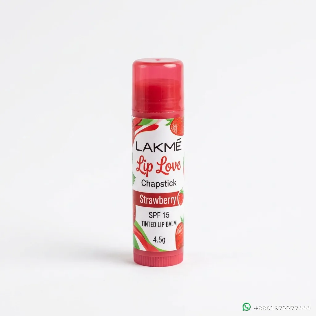 Lakme Lip Love Chapstick Strawberry SPF 15 4.5g