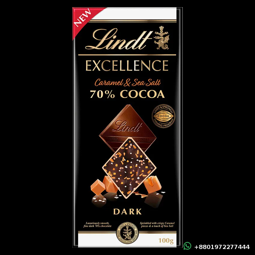 Lindt Excellence Caramel With Sea Salt Dark Chocolate 100g