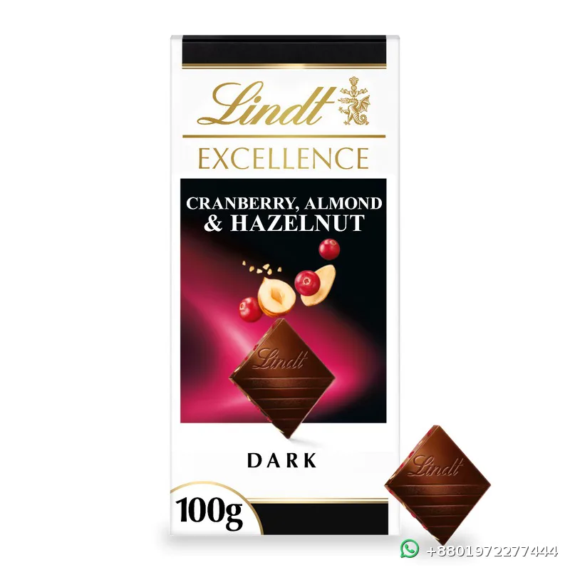 Lindt Excellence Cranberry, Almonds & Hazelnut Dark 100g