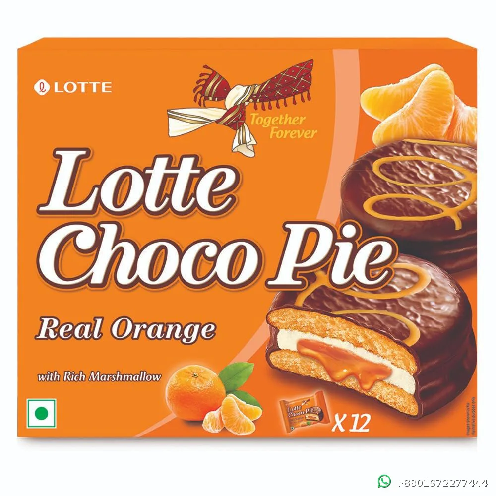 Lotte Choco Pie Real Orange 12pcs Box